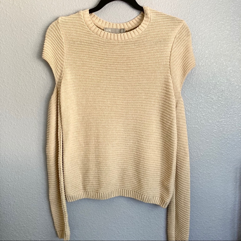 ASOS Cold Shoulder Open Sleeve Ribbed Sweater